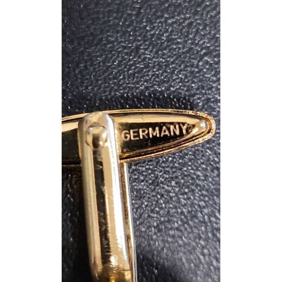 Christian Dior Cufflinks Vintage  Gold Plated Round Striped Pattern Cufflinks - Picture 3 of 4